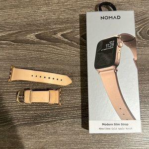 Nomad Leather Watch Band - 40mm/38mm Gold Apple Watch